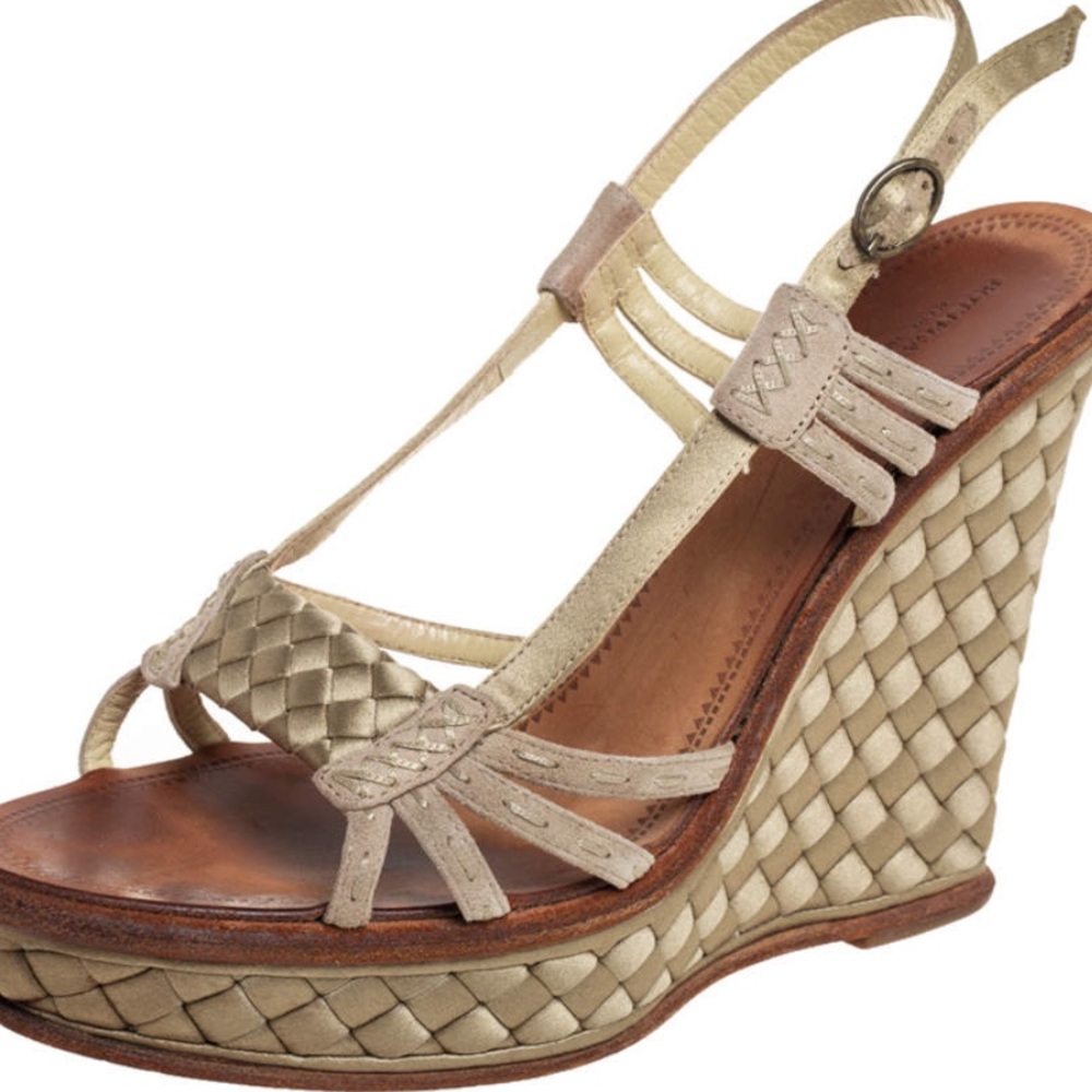 Bottega Veneta woven wedge sandals